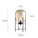 Modern Scandinavian Industrial Style Glass Tetrapod Table Lamp