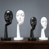 Scandinavian Style Woman Mask Model Cafe Decoration