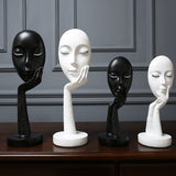 Scandinavian Style Woman Mask Model Cafe Decoration