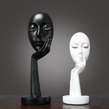 Scandinavian Style Woman Mask Model Cafe Decoration