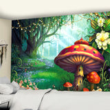 Dream Mushroom Psychedelic Rug Boho Home Decor