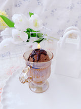 Ice Cream Coffee Aroma Candle Glass